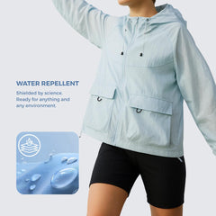 Athletic Jackets Quick-Dry Hooded  Adjustable Fit Featherlight Feel Workout UV Protection