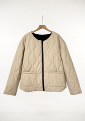 PUFFIT Women's Thin Round Neck Quilted Jacket