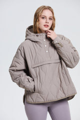 Women's Packable Quilted Water - Repellent Hooded Pullover