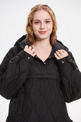 Women's Packable Quilted Water - Repellent Hooded Pullover